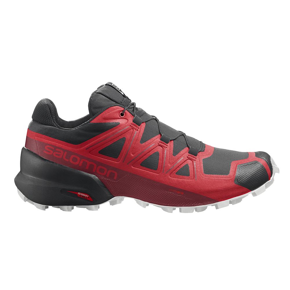 Salomon Israel SPEEDCROSS 5 - Mens Trail Running Shoes - Red/Black (WNYE-85367)